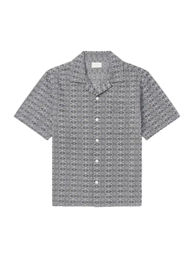 Aimé Leon Dore Novelty Camp-Collar Cotton-Jacquard Shirt - Men