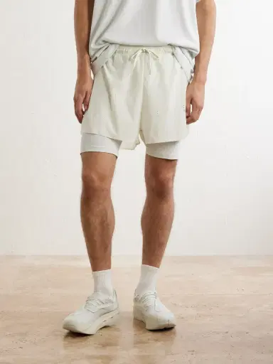 ON Post Archive Faction Zero 2-in-1 Stretch-Jersey and Mesh Running Shorts - Men | Thumbnail 3