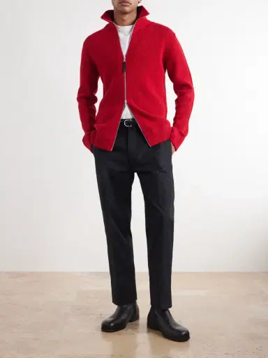 AMI PARIS Parisian-Fit Straight-Leg Cotton-Gabardine Trousers - Men | Thumbnail 2