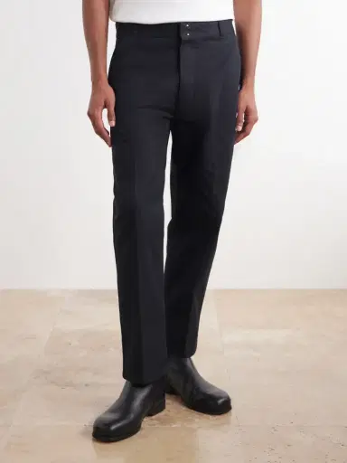 AMI PARIS Parisian-Fit Straight-Leg Cotton-Gabardine Trousers - Men | Thumbnail 3