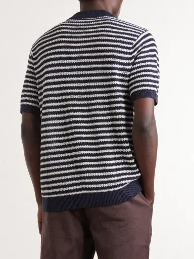 Onia Striped Knitted Linen Shirt - Men | Thumbnail 4 Onia Striped Knitted Linen Shirt - Men | Thumbnail 4