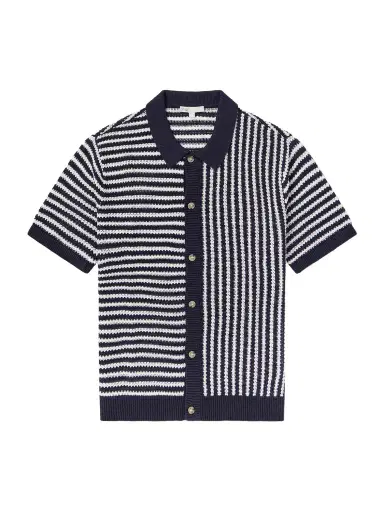 Onia Striped Knitted Linen Shirt - Men | Thumbnail 1 Onia Striped Knitted Linen Shirt - Men | Thumbnail 1