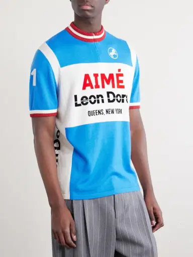 Aimé Leon Dore Logo-Detailed Merino Wool Half-Zip T-Shirt - Men | Thumbnail 3