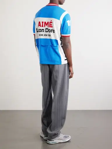Aimé Leon Dore Logo-Detailed Merino Wool Half-Zip T-Shirt - Men | Thumbnail 4