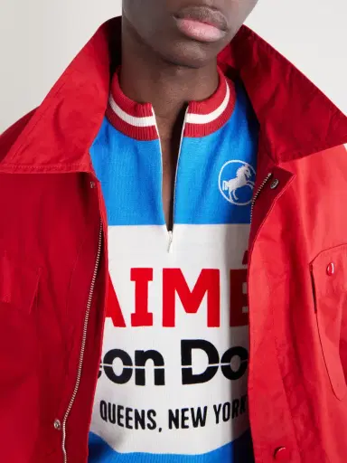 Aimé Leon Dore Logo-Detailed Merino Wool Half-Zip T-Shirt - Men | Thumbnail 5