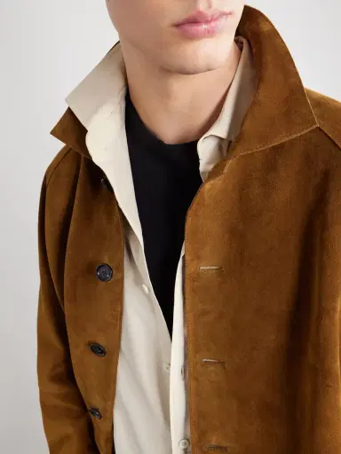 Studio Nicholson Bowe Suede Jacket - Men | Thumbnail 6 Studio Nicholson Bowe Suede Jacket - Men | Thumbnail 6