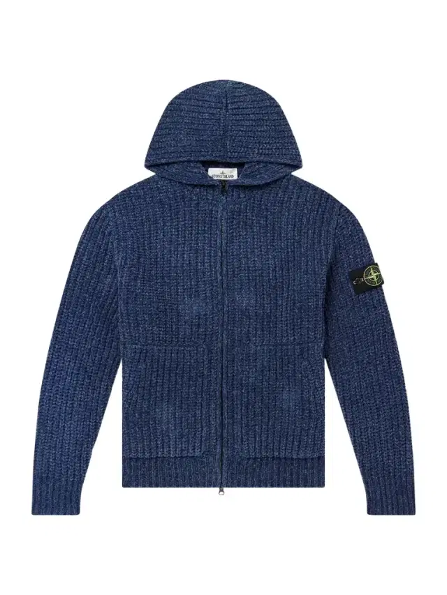 Stone Island Knitted Cotton-Chenille Zip-Up Hoodie - Men