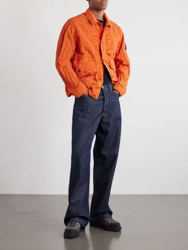 Stone Island Logo-Appliquéd Padded Garment-Dyed Crinkled Warp Rib Nylon-TC Jacket - Men | Thumbnail 2 Stone Island Logo-Appliquéd Padded Garment-Dyed Crinkled Warp Rib Nylon-TC Jacket - Men | Thumbnail 2