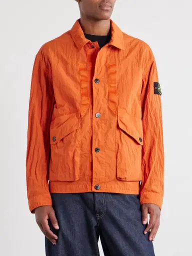 Stone Island Logo-Appliquéd Padded Garment-Dyed Crinkled Warp Rib Nylon-TC Jacket - Men | Thumbnail 3 Stone Island Logo-Appliquéd Padded Garment-Dyed Crinkled Warp Rib Nylon-TC Jacket - Men | Thumbnail 3