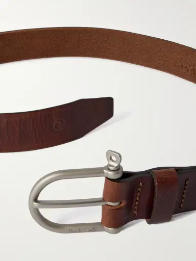 Bleu de Chauffe 3.5cm Manille Leather Belt - Men | Thumbnail 2