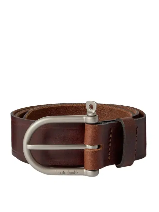 Bleu de Chauffe 3.5cm Manille Leather Belt - Men
