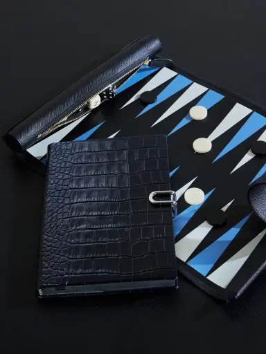 Smythson Soho Croc-Effect Leather Notebook - Men | Thumbnail 2