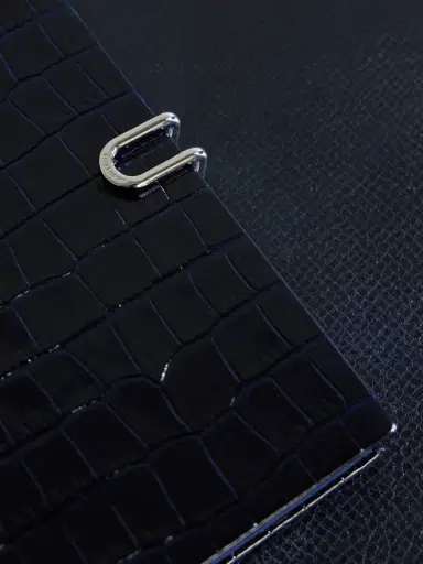Smythson Soho Croc-Effect Leather Notebook - Men | Thumbnail 3