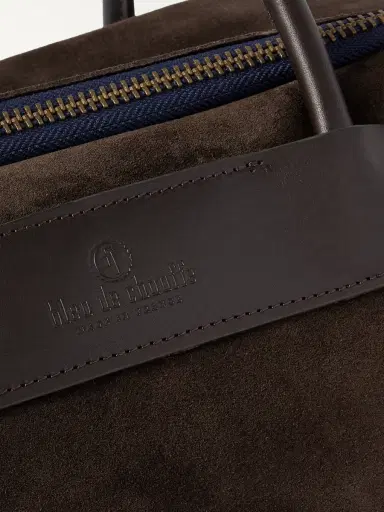 Bleu de Chauffe Leather-Trimmed Suede Weekend Bag - Men | Thumbnail 4