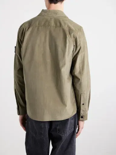 Stone Island Logo-Appliquéd Cotton Corduroy Shirt - Men | Thumbnail 4 Stone Island Logo-Appliquéd Cotton Corduroy Shirt - Men | Thumbnail 4