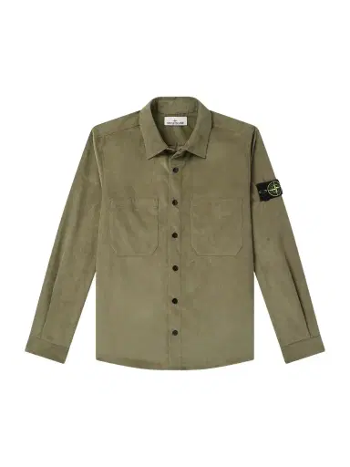 Stone Island Logo-Appliquéd Cotton Corduroy Shirt - Men | Thumbnail 1 Stone Island Logo-Appliquéd Cotton Corduroy Shirt - Men | Thumbnail 1
