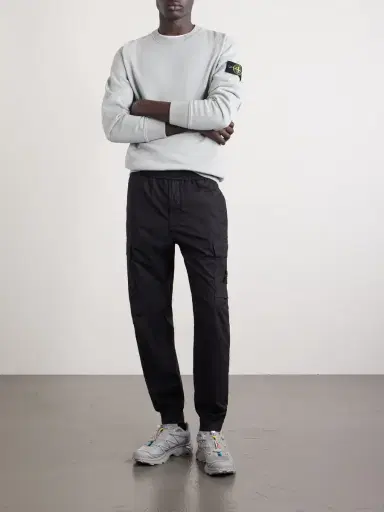 Stone Island Tapered Stretch-Cotton Shell Cargo Trousers - Men | Thumbnail 2