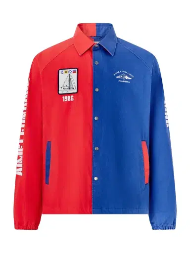 Aimé Leon Dore Logo-Print Colour-Block Cotton Overshirt - Men | Thumbnail 1 Aimé Leon Dore Logo-Print Colour-Block Cotton Overshirt - Men | Thumbnail 1
