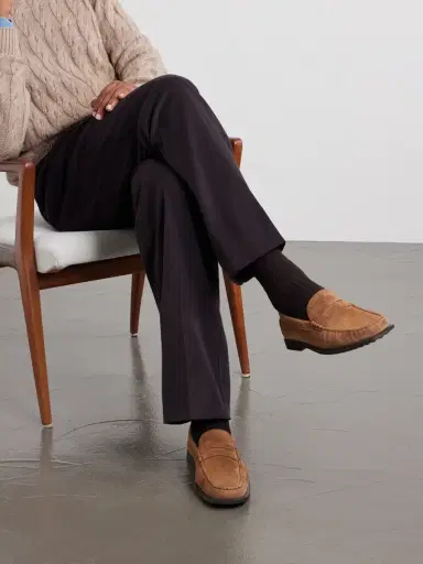 Tod's Gathered Suede Penny Loafers - Men | Thumbnail 2 Tod's Gathered Suede Penny Loafers - Men | Thumbnail 2