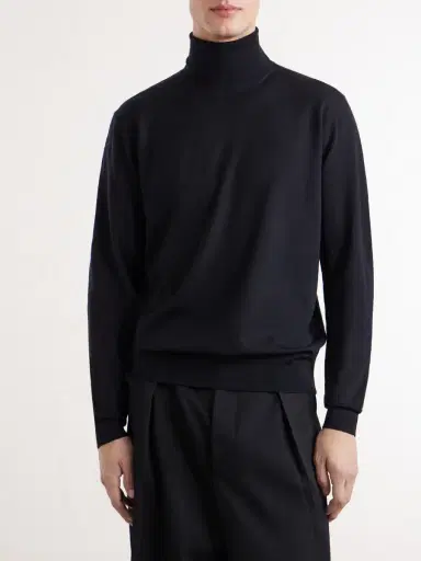 Dries Van Noten Merino Wool Rollneck Sweater - Men | Thumbnail 3