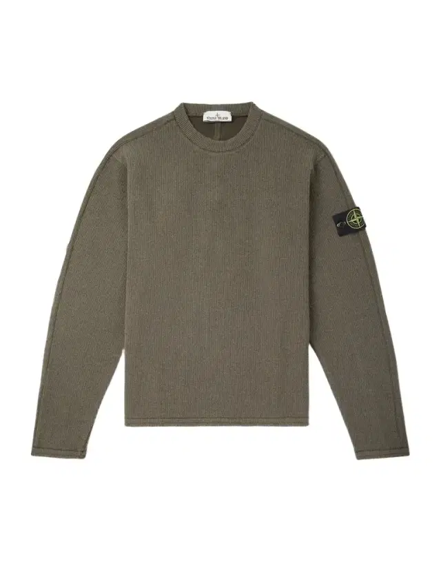 Stone Island Logo-Appliquéd Grosgrain-Trimmed Garment-Dyed Ribbed Wool-Blend Sweatshirt - Men
