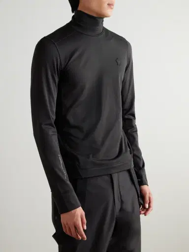 Moncler Grenoble Slim-Fit Logo-Appliquéd Polartec® Power Grid™ Base Layer - Men | Thumbnail 3 Moncler Grenoble Slim-Fit Logo-Appliquéd Polartec® Power Grid™ Base Layer - Men | Thumbnail 3