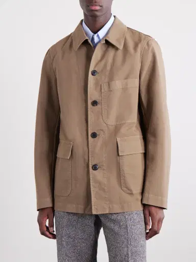Dries Van Noten Braxton Garment-Dyed Cotton Jacket - Men | Thumbnail 3