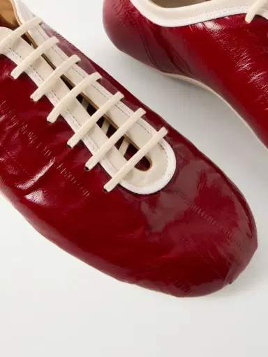 Dries Van Noten Glossed Leather Sneakers - Men | Thumbnail 5