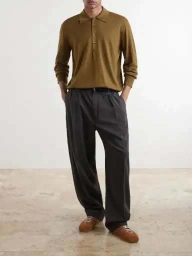 Dries Van Noten Muano Merino Wool Polo Shirt - Men | Thumbnail 2