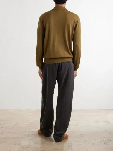 Dries Van Noten Muano Merino Wool Polo Shirt - Men | Thumbnail 4