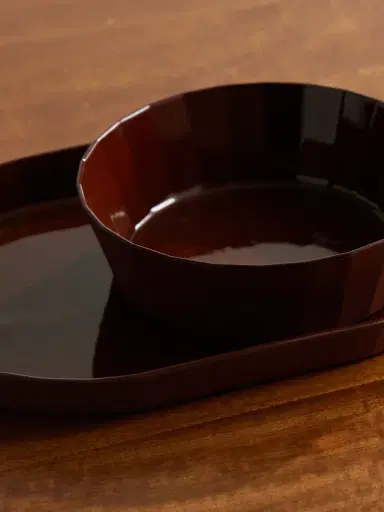 The Conran Shop Studio Word Fade Porcelain Serving Bowl and Platter Set - Men | Thumbnail 3
