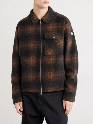 Moncler Checked Flannel Overshirt - Men | Thumbnail 3