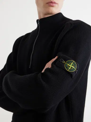 Stone Island Ribbed Cotton Zip-Up Sweater - Men | Thumbnail 5 Stone Island Ribbed Cotton Zip-Up Sweater - Men | Thumbnail 5