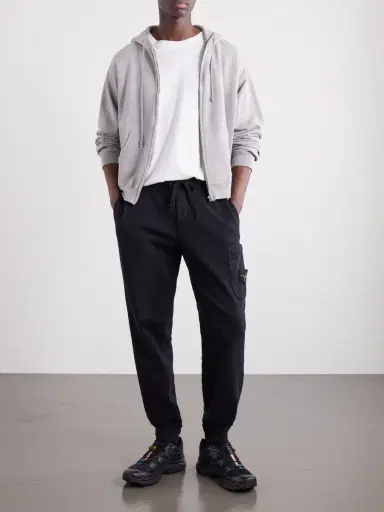 Stone Island Straight-Leg Garment-Dyed Cotton-Fleece Sweatpants - Men | Thumbnail 2 Stone Island Straight-Leg Garment-Dyed Cotton-Fleece Sweatpants - Men | Thumbnail 2