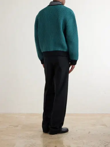 Aimé Leon Dore Reversible Knitted Cotton-Blend Bomber Jacket - Men | Thumbnail 4 Aimé Leon Dore Reversible Knitted Cotton-Blend Bomber Jacket - Men | Thumbnail 4