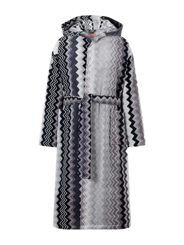 Missoni Home Giacomo Striped Cotton-Terry Hooded Robe - Men