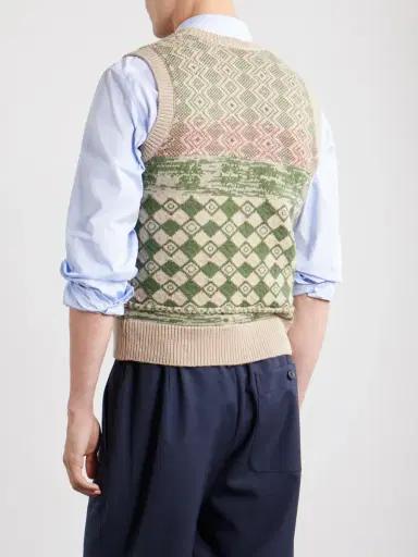 Dries Van Noten Mahoba Wool-Jacquard Sweater Vest - Men | Thumbnail 4
