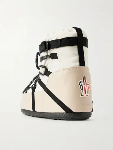 Moncler Grenoble Moon Boot Icon Low Gaiter Padded Shell and Leather Snow Boots - Men | Thumbnail 4
