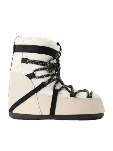 Moncler Grenoble Moon Boot Icon Low Gaiter Padded Shell and Leather Snow Boots - Men | Thumbnail 1