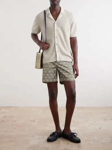 Onia Camp-Collar Linen, Silk and Cotton-Blend Shirt - Men | Thumbnail 2