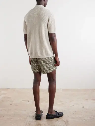 Onia Camp-Collar Linen, Silk and Cotton-Blend Shirt - Men | Thumbnail 4