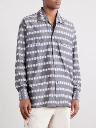 Monitaly Milano Printed Cotton Shirt - Men | Thumbnail 3 Monitaly Milano Printed Cotton Shirt - Men | Thumbnail 3