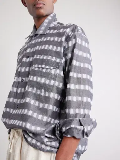 Monitaly Milano Printed Cotton Shirt - Men | Thumbnail 5 Monitaly Milano Printed Cotton Shirt - Men | Thumbnail 5