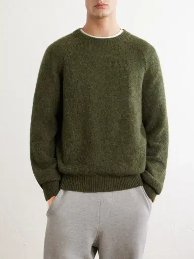 Dries Van Noten Brushed Alpaca-Blend Sweater - Men | Thumbnail 3