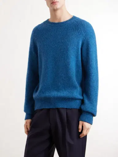 Dries Van Noten Brushed Alpaca-Blend Sweater - Men | Thumbnail 3
