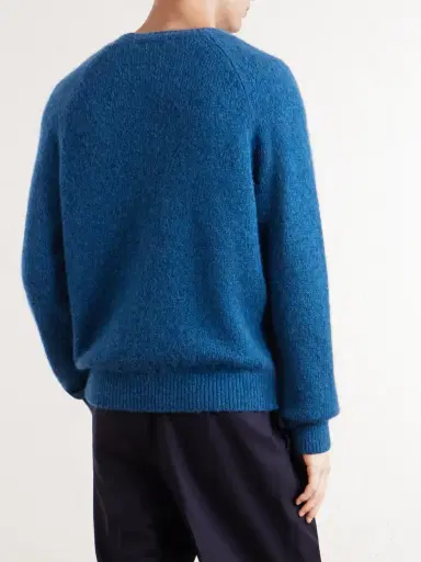 Dries Van Noten Brushed Alpaca-Blend Sweater - Men | Thumbnail 4