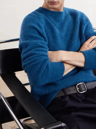 Dries Van Noten Brushed Alpaca-Blend Sweater - Men | Thumbnail 5