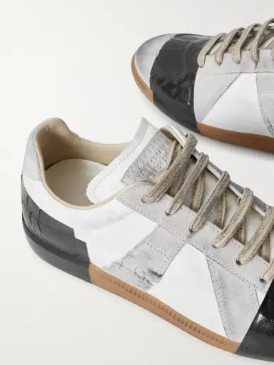 Maison Margiela Replica Leather and Suede Sneakers - Men | Thumbnail 5