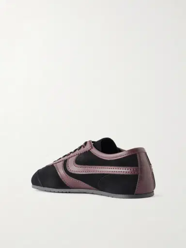 Dries Van Noten Leather-Trimmed Suede Sneakers - Men | Thumbnail 4