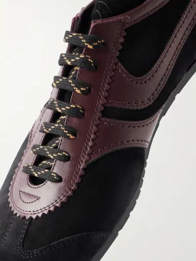 Dries Van Noten Leather-Trimmed Suede Sneakers - Men | Thumbnail 5